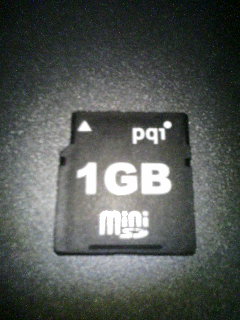 PQIのminiSD(1GB)
